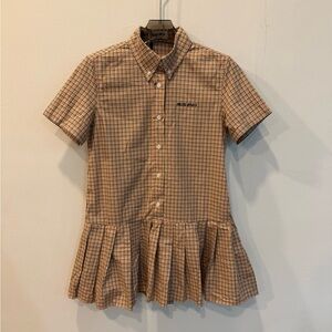Miu Miu Plaid Dress in Brown and Black